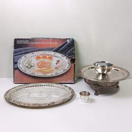 Lot of Sterling Silver Plated Serving Dishes & Platters