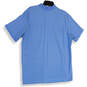Mens Blue Short Sleeve Collared Regular Fit Golf Pullover Polo Shirt Size L image number 2