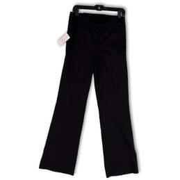 NWT Womens Black Elastic Waist Flat Front Pull-On Trouser Pants Size Medium