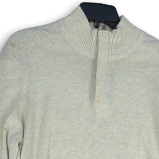 Alfani Womens Beige Mock Neck Long Sleeve Pullover Sweater Size L image number 3