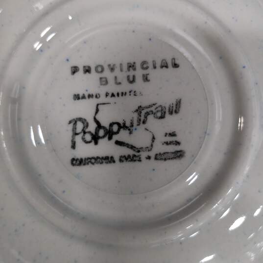 8pc Set of Poppytrail Provincial Blue Ceramic Saucer Plates image number 5