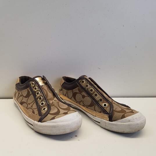 COACH Felix Signature Print Canvas Slip On Sneakers Women's Size 6.5 B image number 3