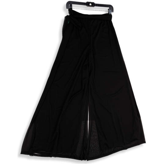 NWT Womens Black Tie Waist Pull-On Wide Leg Palazzo Pants Size Large image number 2