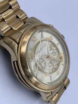 Mens MK-8077 Gold-Tone Bracelet Strap Runway Chronograph Wristwatch 182.0g alternative image