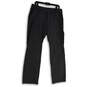 Mens Gray Flat Front Slash Pocket Classic Straight Leg Dress Pants Sz 36/32 image number 1