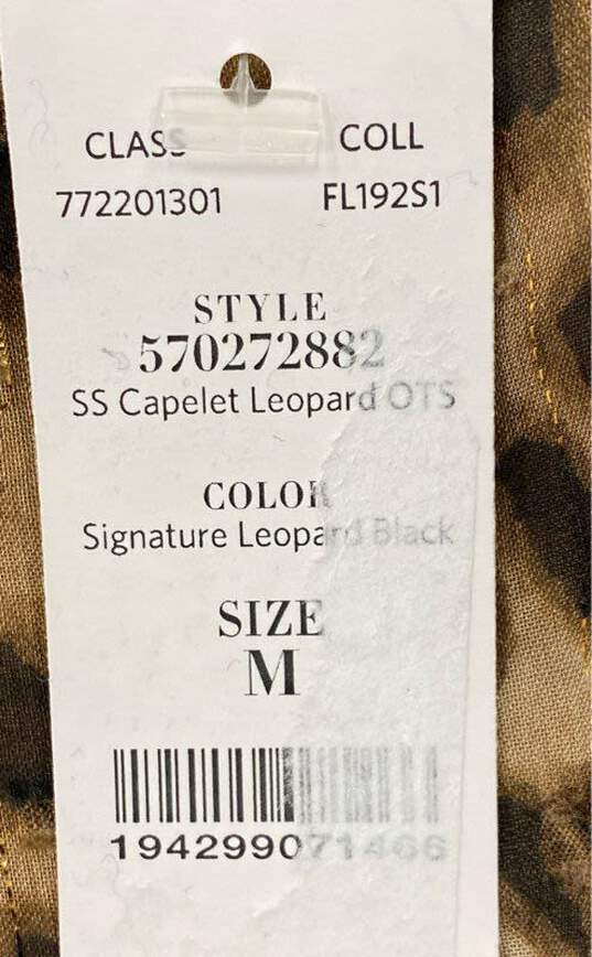 White House Black Market Women's Leopard Blouse- M NWT image number 5