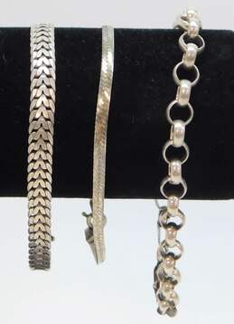 Artisan 925 Unique Bismarck Rolo & Herringbone Chain Bracelets Variety 18.4g alternative image