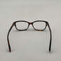 Womens 4086-B 5243 Black Brown Prescription Rectangular Eyeglasses image number 3