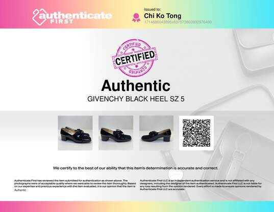 Authentic Givenchy Black Kitten Heel W 5 image number 8