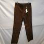 Hickey Freeman Brown Cotton Pants NWT Size 32 image number 1