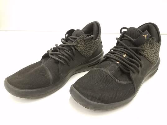 Air Jordan First Class Black Metallic Gold Men's Athletic Shoes Size 8 image number 1