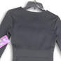 NWT Womens Gray Long Sleeve Pullover Short Sheath Dress Size X-Small image number 4