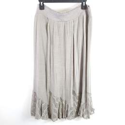 Apt.9 Women Grey Lace Maxi Skirt XL NWT alternative image