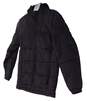 Boys Black Long Sleeve Pockets Full Zip Hooded Puffer Jacket Size L image number 1