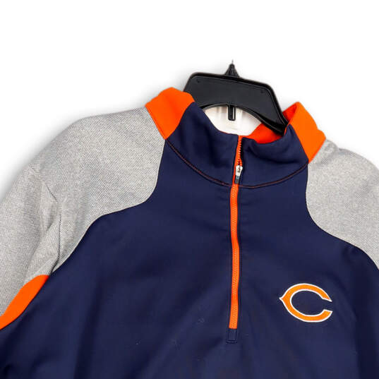 Mens Multicolor Chicago Bears Long Sleeve 1/4 Zip Pullover Jacket Size XXL image number 3