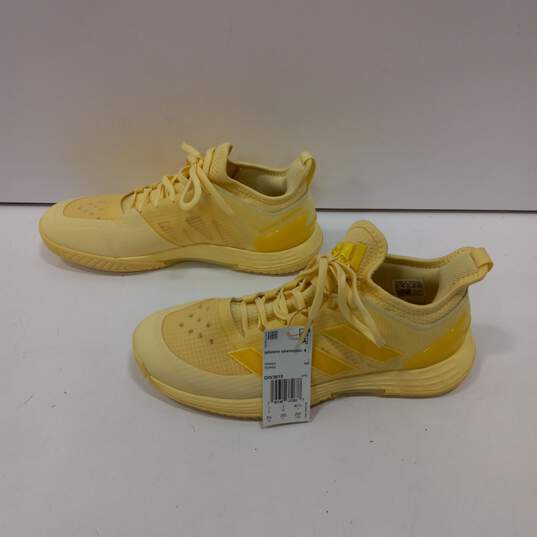 Women's Yellow Adizero Ubersonic Shoes Size 7 image number 2