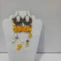Assorted Orange & Yellow Costume Jewelry Bundle image number 4