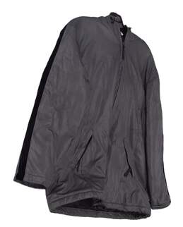 Womens Gray Long Sleeve Pockets Full Zip Jacket Size Medium alternative image