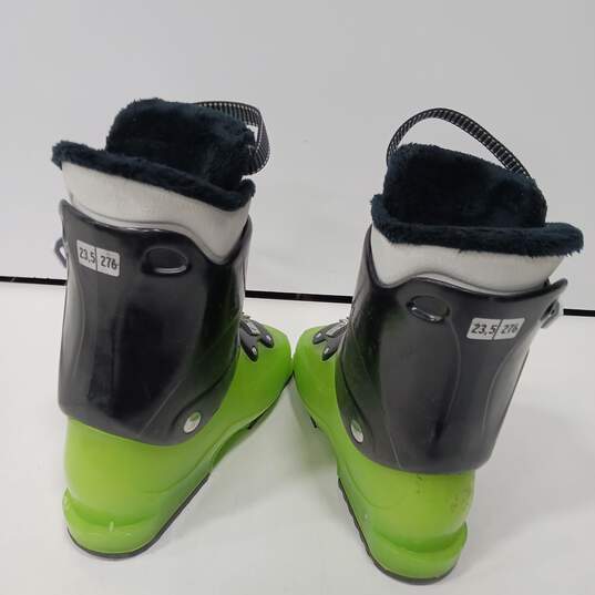 Men's Green & Black Salomon Ski Boots Size 8 image number 3