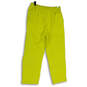 Womens Yellow Pinstripe Elastic Waist Slash Pocket Pull-On Track Pants Sz L image number 2