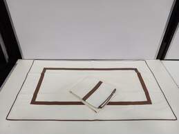 87"x102" White and Brown Bed Set alternative image