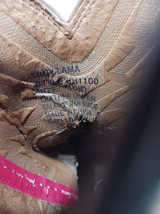Tony Lama  Leather Cowboy Boots Sz 10.5 D image number 6