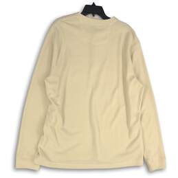 Eddie Bauer Mens Tan Long Sleeve Thermal Waffle Knit Henley T-Shirt Size XL alternative image