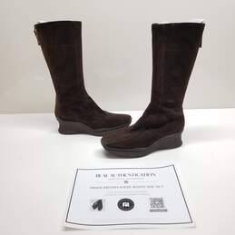 AUTHENTICATED WMNS PRADA SUEDE BOOTS EURO SIZE 38.5