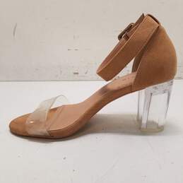 Torrid Squared Glass Heeled Sandals US 8.5 Beige alternative image
