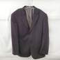 Oscar de la Renta Dark Brown Wool Men's Blazer Jacket Size 44L AUTHENTICATED image number 1