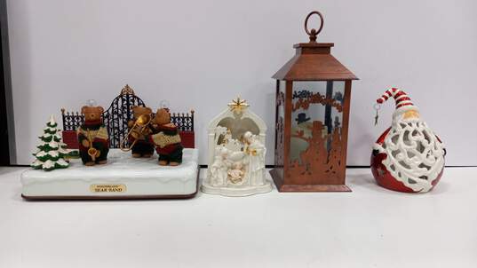 Bundle Of 4 Assorted Nativity Decor Lamps And Wonderland Bear Band image number 2