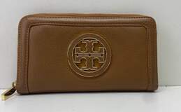 Tory Burch Leather Amanda Continental Wallet Brown