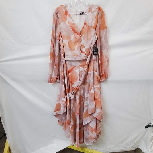 Express Causl Print Button Front Dress Women's Size Large image number 1