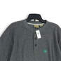 NWT Mens Gray Waffle Henley Neck Long Sleeve Pullover T-Shirt Size XL image number 3
