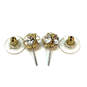 Designer Kate Spade Gold-Tone Clear Crystal Cut Stone Classic Stud Earrings image number 4