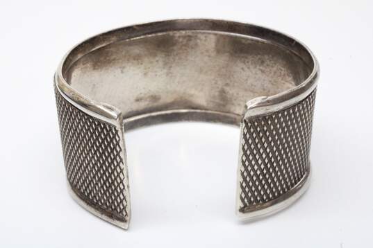 Taxco Sterling Silver Cuff Bracelet - 41.40g image number 4