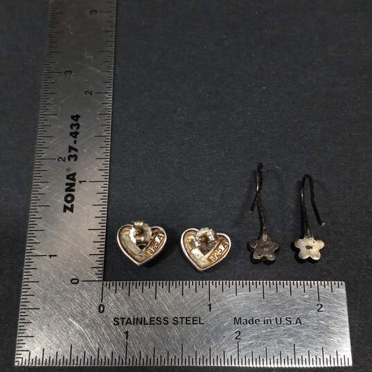Bundle Of 5 Sterling Silver Earrings image number 5