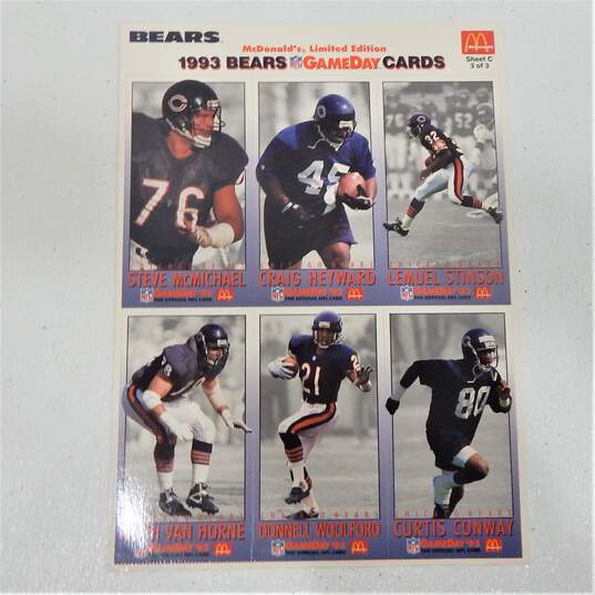 Chicago Bears McDonald's Urlacher Bobblehead Unpunched Cards & Pennant Flag image number 9
