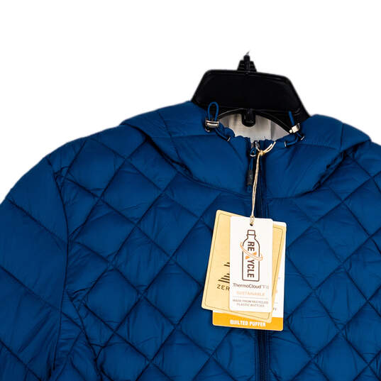 NWT Womens Blue Long Sleeve Hooded Full-Zip Quilted Jacket Size XXL image number 3