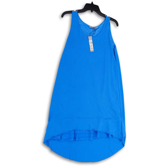 NWT Womens Blue Scoop Neck Sleeveless Pullover Tank Dress Size Small image number 4