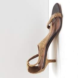 Donald J Pliner Women's Monti Snake Skin Kitten Heel Sandals Size 9.5