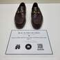 MENS GUCCI GOLD LINK BROWN LEATHER LOAFERS SIZE 11 image number 1
