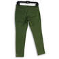 Womens Green Flat Front Welt Pocket Skinny Leg Ankle Pants Size 0P image number 2