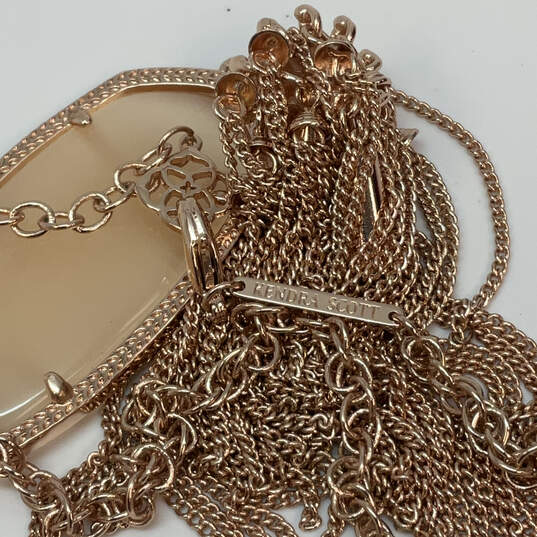 Designer Kendra Scott Rayne Gold-Tone Tassel Pendant Necklace w/ Dust Bag image number 4