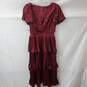 Women's Red Lulus Short Sleeve V Neck Ruffled Maxi Dress Size S image number 1
