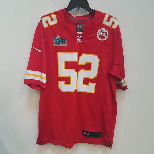 Nike Mens Red Kansas City Chiefs Roach #52 Football-NFL Jersey Size Medium image number 1