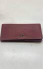 Coach Pebble Leather Slim Bifold Wallet Deep Red image number 1