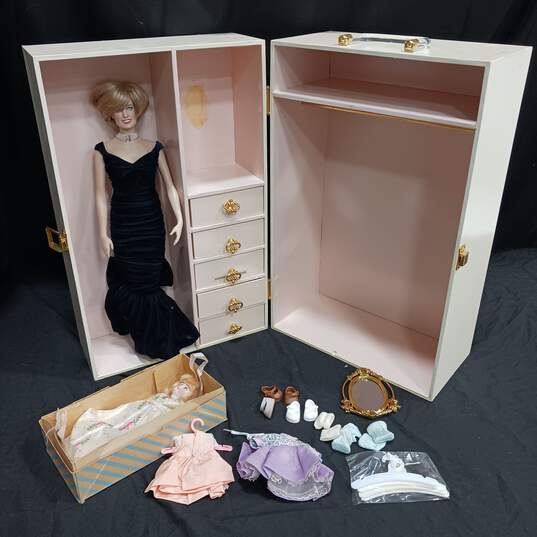 Franklin Mint, Princess Diana Doll In Storage Box w/ Accessories image number 1