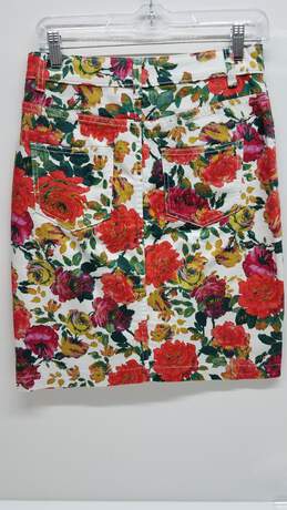 Anthropologie Mauve Floral Print Jean Pencil Skirt - Size 2 alternative image