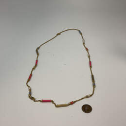 Designer Kate Spade Gold-Tone Multicolor Enamel Classic Link Chain Necklace alternative image